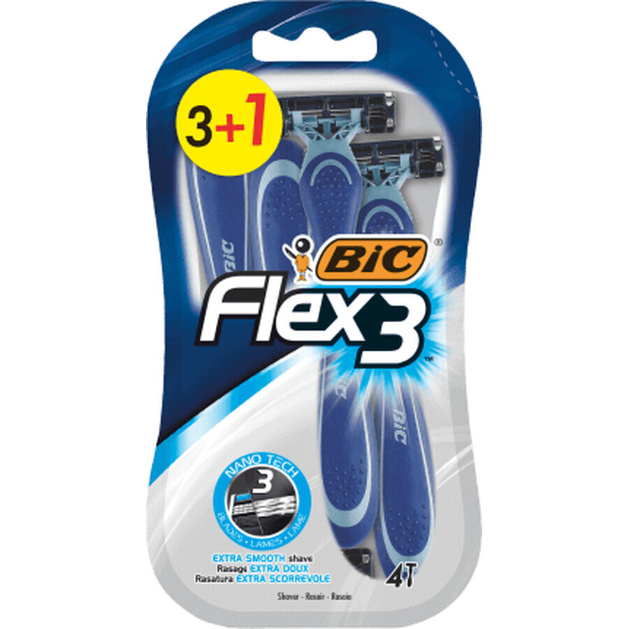 Rasoio BIC FLEX3, 4 pz.