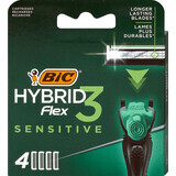 BIC 3Flex 3 Sensitive scheermes navullingen, 1 stuk