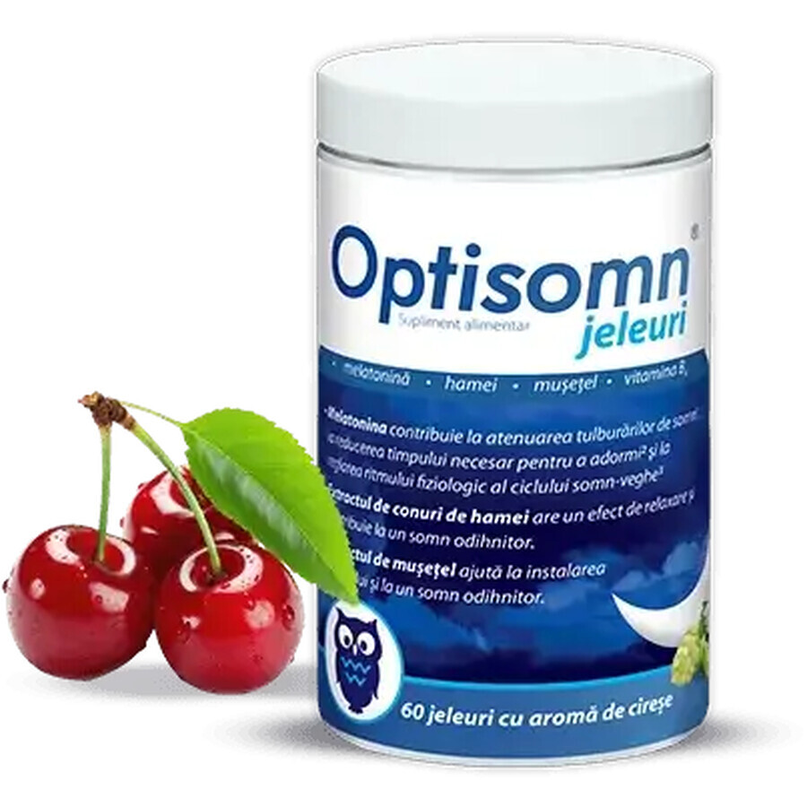 Optisomn cu aroman de cirese x 60 jeleuri, Zdrovit