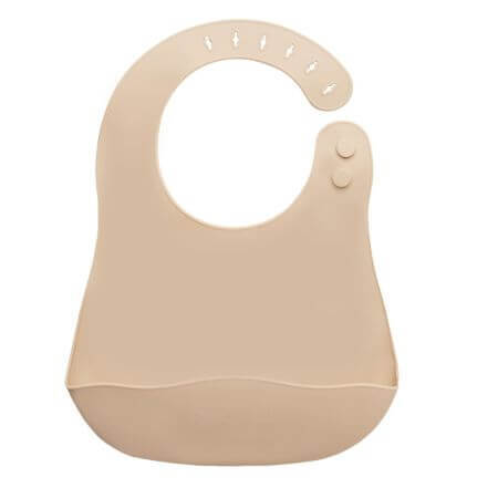 Slabbetje van silicone, 6 maanden+, Bubble Beige, Appekids