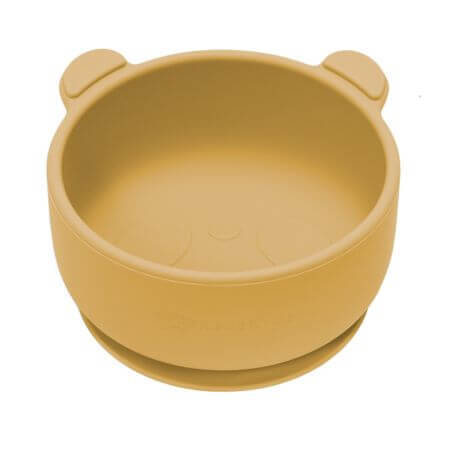 Bol en silicone avec ventouse Le Petit Ours, 6 mois+, Miel, Appekids