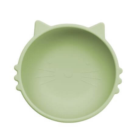 Bol en silicone Kitty I, 6 mois+, Raw Green, Appekids