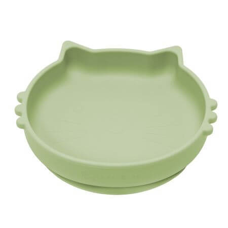 Ciotola in silicone Kitty II, 6 mesi+, Verde crudo, Appekids