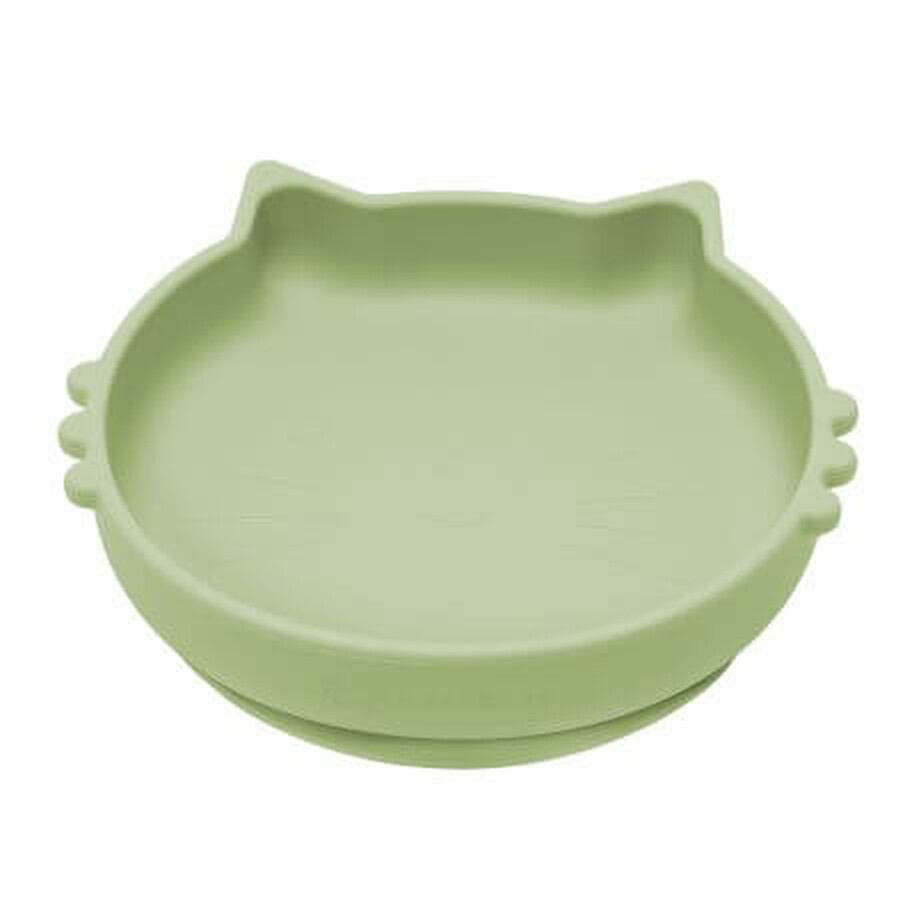 Bol en silicone Kitty II, 6 mois et +, Raw Green, Appekids