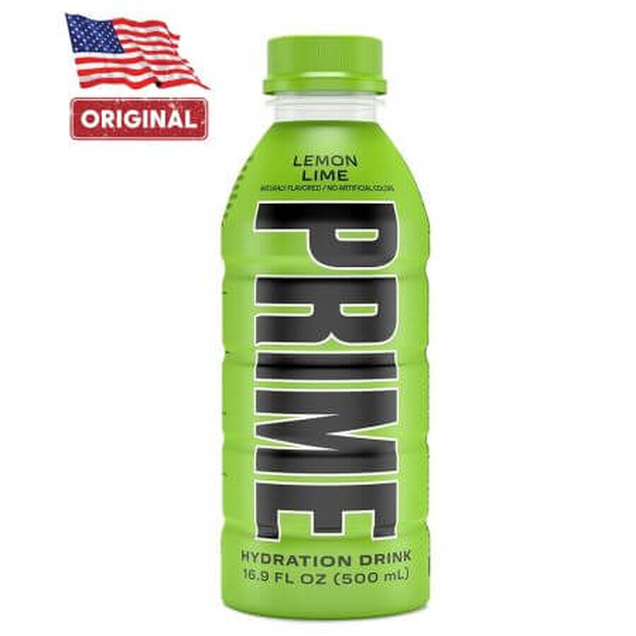 Prime Rehydration Drink met citroen en limoen Hydratatiedrank USA, 500 ml, GNC