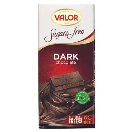 Zwarte chocolade zonder suiker, 100 g, Valor