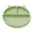 Assiette compartimentée en silicone avec ventouse Kitty, 6 mois+, Raw Green, Appekids