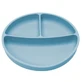 Compartmentalized silicone plate with suction cup, 6 months+, Aqua Blue, Appekids