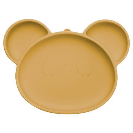 Assiette en silicone avec ventouse Panda, 6 mois+, Miel, Appekids