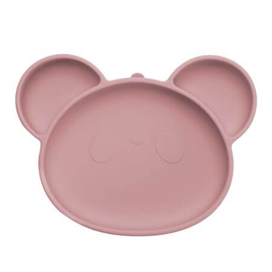 Assiette en silicone à ventouse Panda, 6 mois+, Old Rose, Appekids