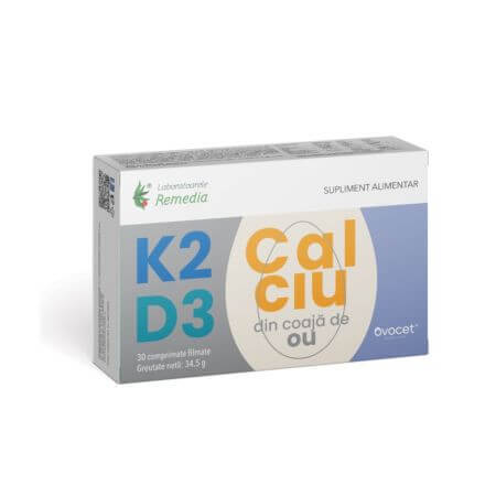 K2+ D3+ Calcio, 30 compresse, Remedia