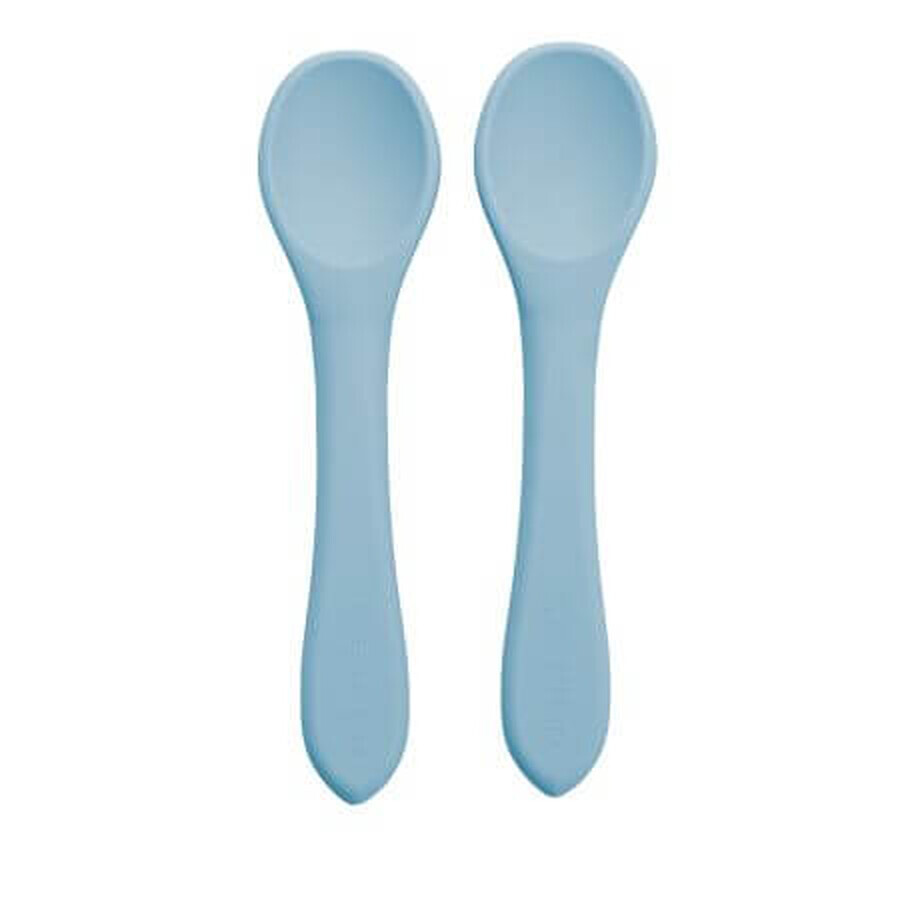 Set de cuillères en silicone, 6 mois+, Aqua Blue, Appekids