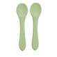 Set di cucchiai in silicone, 6 mesi+, Raw Green, Appekids