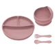Juego básico de silicona para desviar, 6 meses+, Old Rose, Appekids