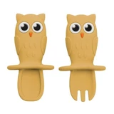Owl Silicone Cutlery Set, 6 months+, Honey, Appekids
