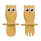 Set de couverts en silicone Owl, 6 mois+, Honey, Appekids