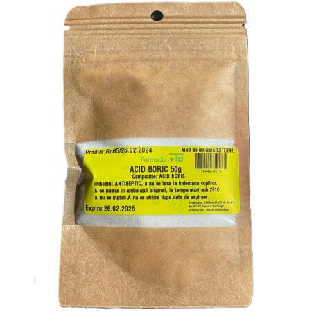 Acido borico, 50 g, Laboratorio Farmacia Tei