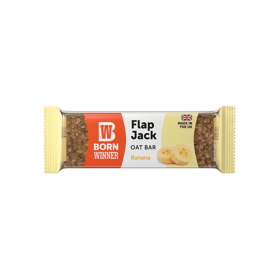 Barre d'avoine à la banane de Flap Jack, 90 g, Born Winner