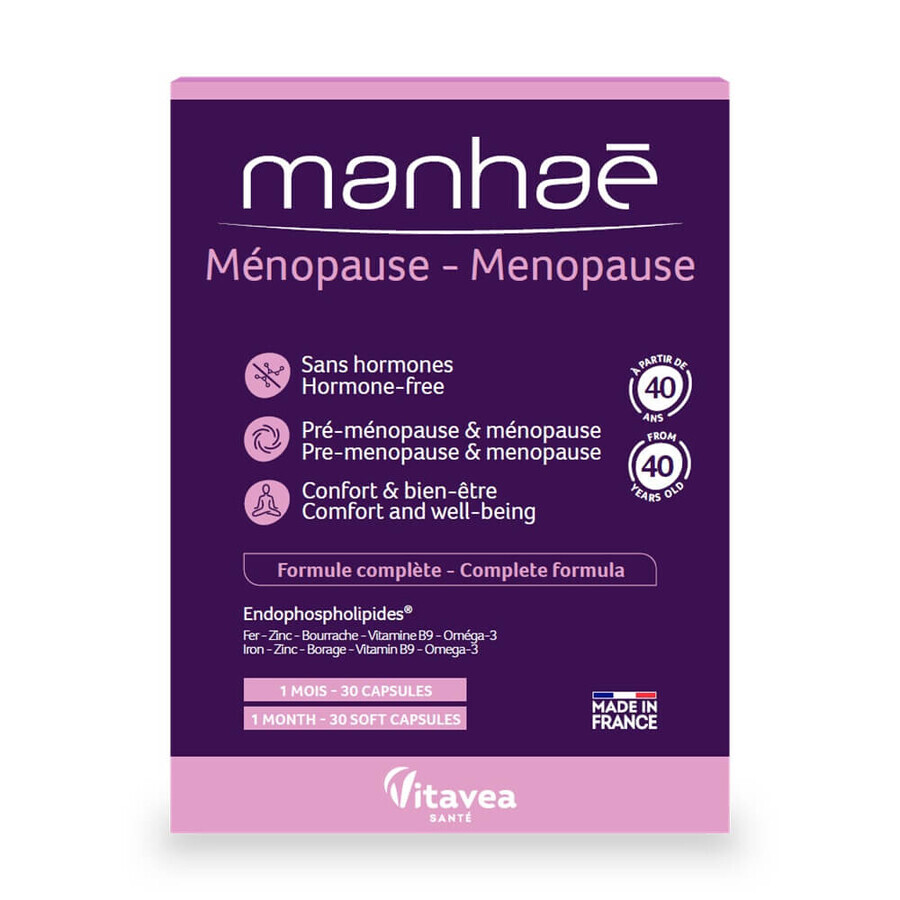 Menopauze, 30 capsules mij, Manhae