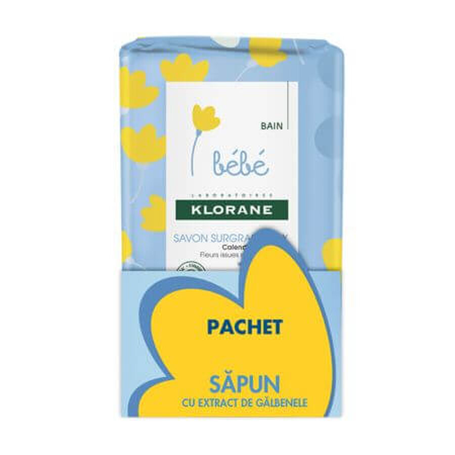 Pakket babyzeep, 250 g + 250 g, Klorane Baby