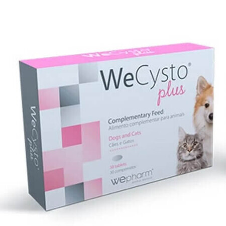 Voedingssupplement ter ondersteuning van de urinefunctie bij katten WeCysto Plus, 30 capsules, WePharm