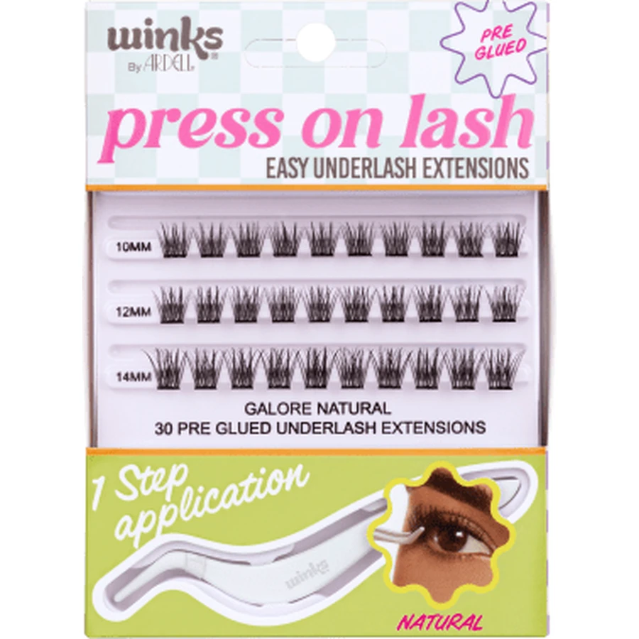 Ardell Winks Set Gen falsch individuell Press On Lash Natural, 1 Stück