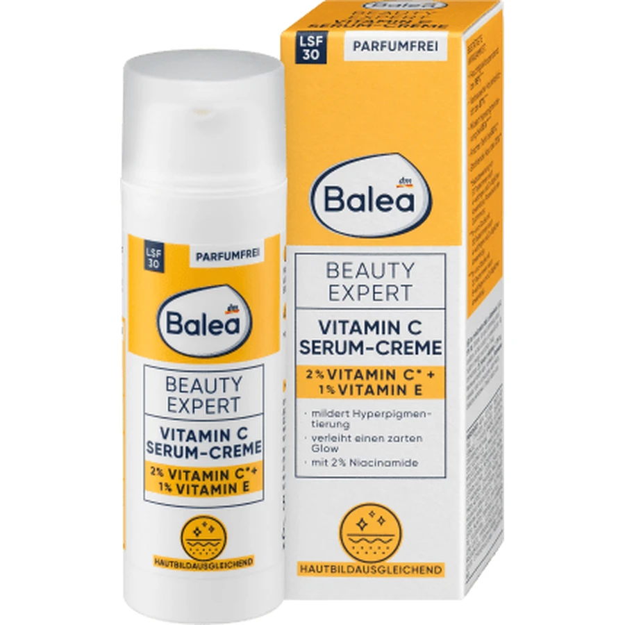 Crema siero viso Balea con vitamina C e SPF30, 50 ml