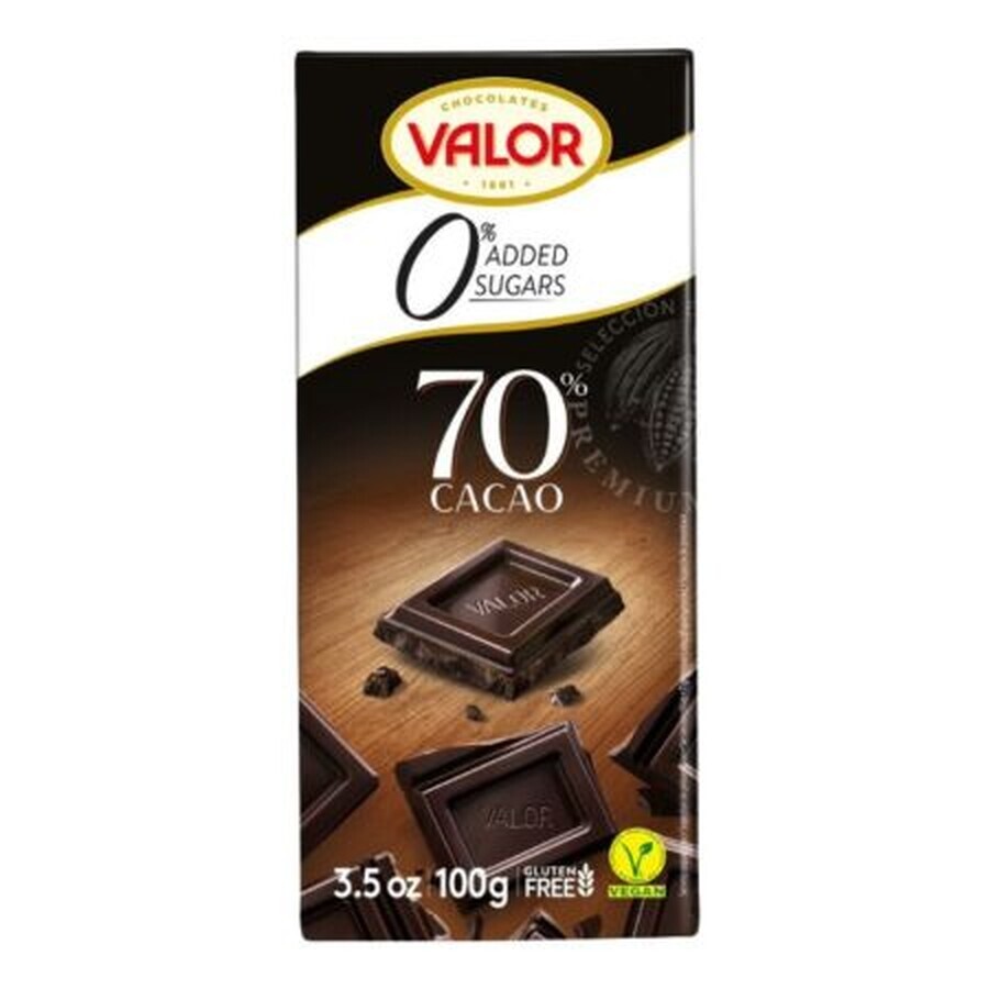 Pure chocolade met 70% cacao, 100 g, Valor