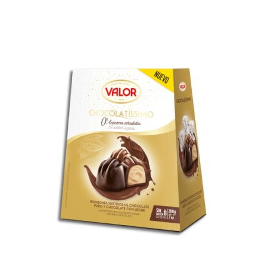 Selezione di praline assortite senza zucchero, 200 g, Valor