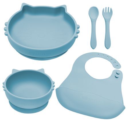 Silikon Ablenkungsset Kitty, Aqua Blau, Appekids