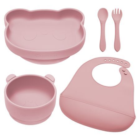 Set de dérivation en silicone Panda, 6 mois+, Old Rose, Appekids