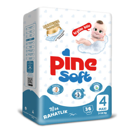 PINO Pannolini maxi 7-14 kg, taglia 4 x 36 pz.