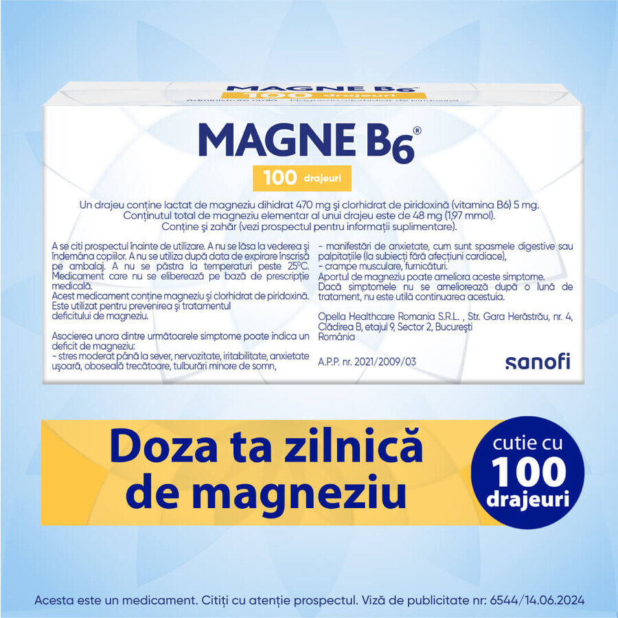 Magne B6, 100 tabletten, Sanofi