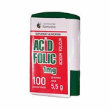 Foliumzuur 1mg, 100 tabletten, Remedia