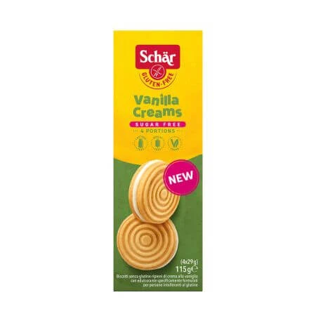 Biscuits sans gluten avec crème à la vanille, 115 g, Dr.