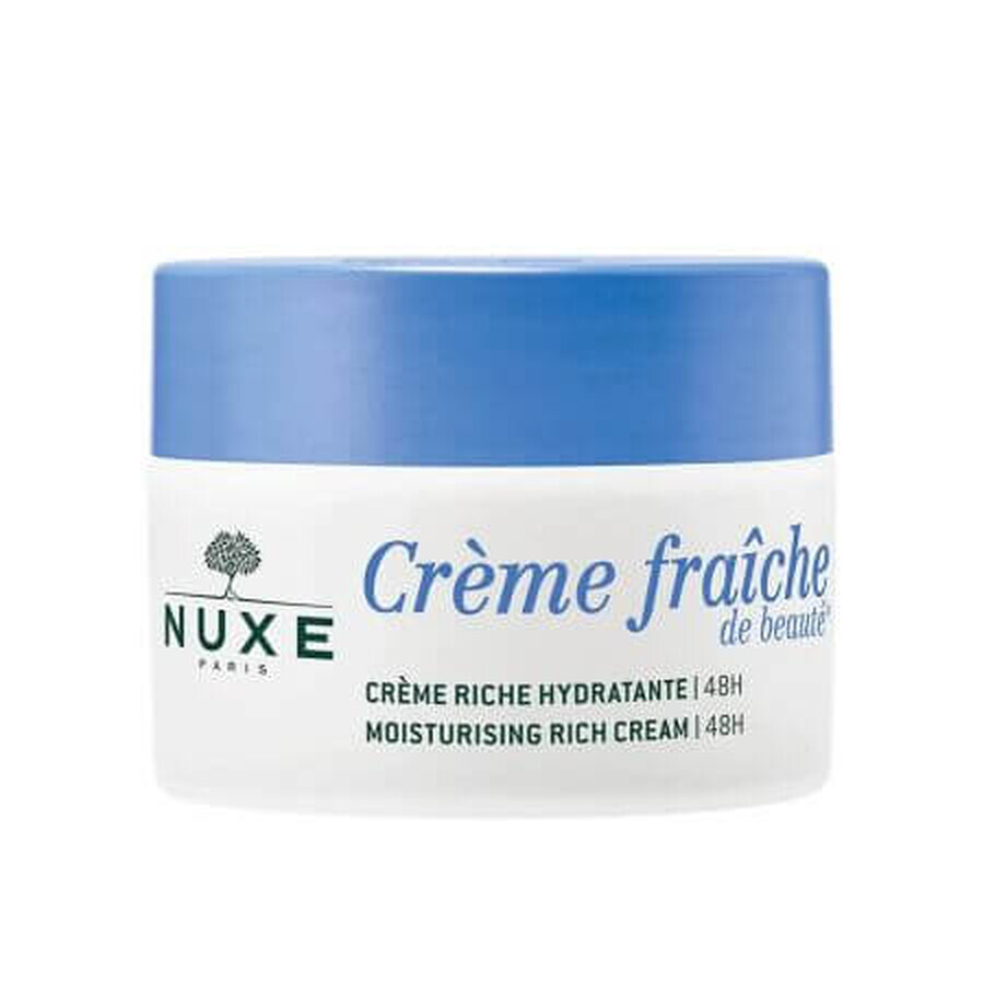 Intensiv feuchtigkeitsspendende Gesichtscreme 48h Creme Fraiche de Beaute, 50 ml, Nuxe