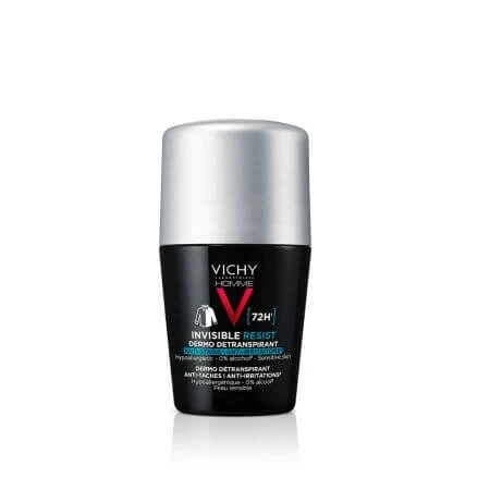 Invisible Resist 72H Roll-on Deodorant voor mannen, 50ml, Vichy