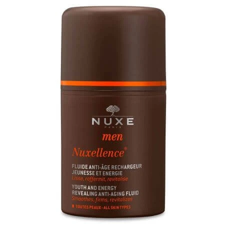 Energizing anti-wrinkle fluid for all skin types Nuxellence Men, 50 ml, Nuxe