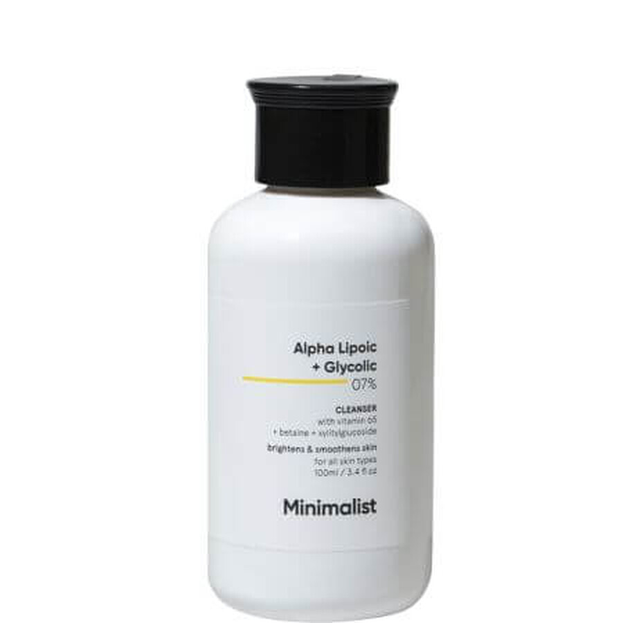 Reinigingsgel met Alpha Lipoic + Glycolic 0,7%, 100 ml, Minimalist