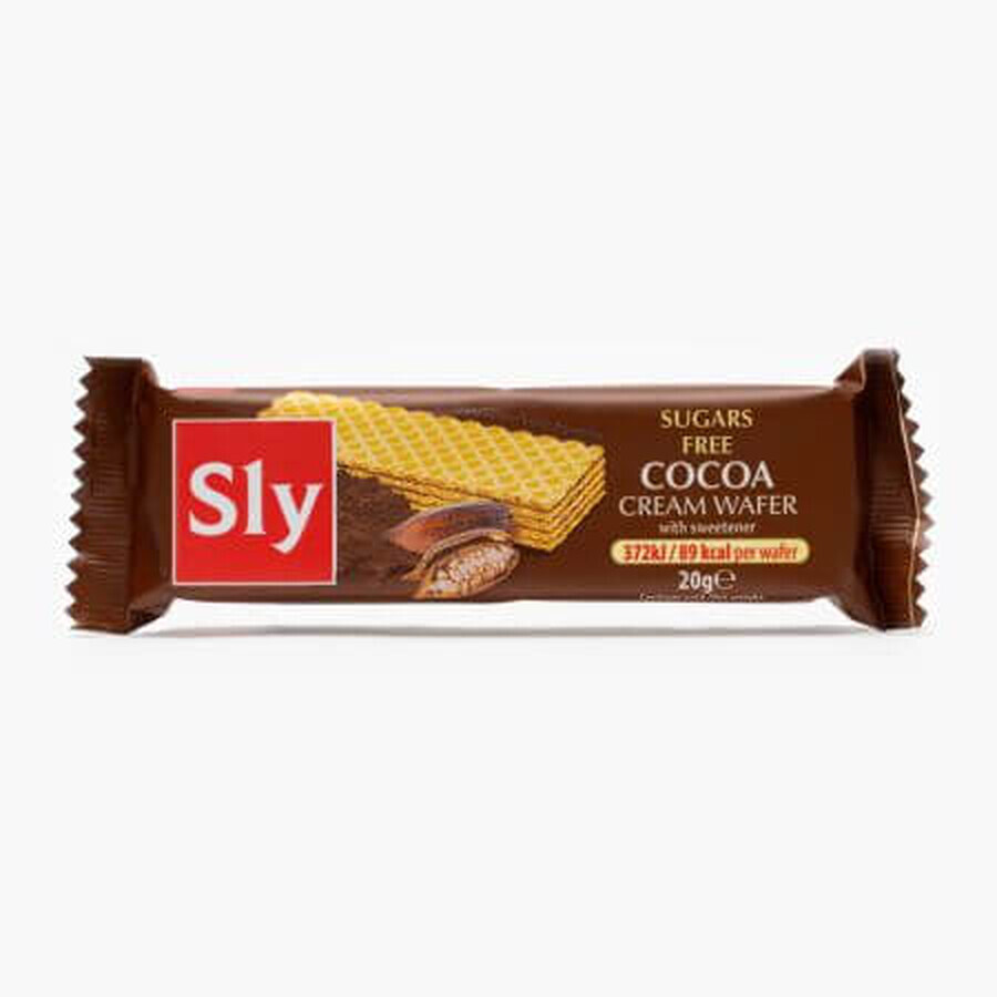 Suikervrije cacaocrème wafels, 20 g, Sly Nutrition