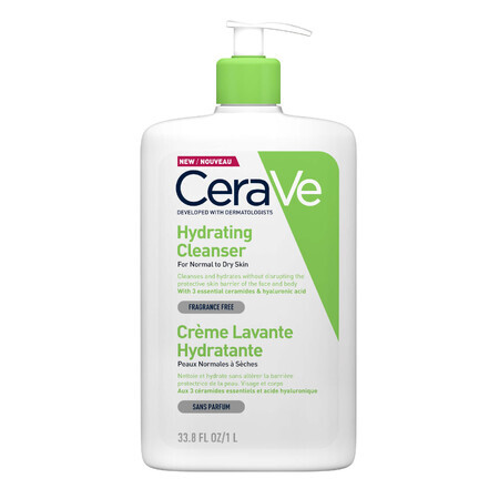 Hydraterende Wash voor de normale, droge huid, 1000 ml, CeraVe