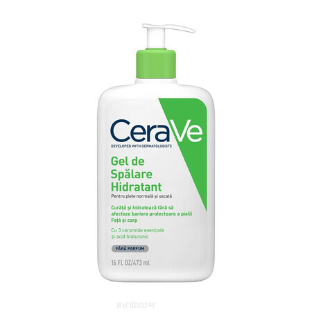 Feuchtigkeitsspendendes Waschgel für normal-trockene Haut, 473 ml, CeraVe