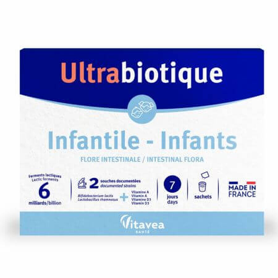 Ultrabiotique Probiotico per neonati, 7 bustine, Vitavea Sante