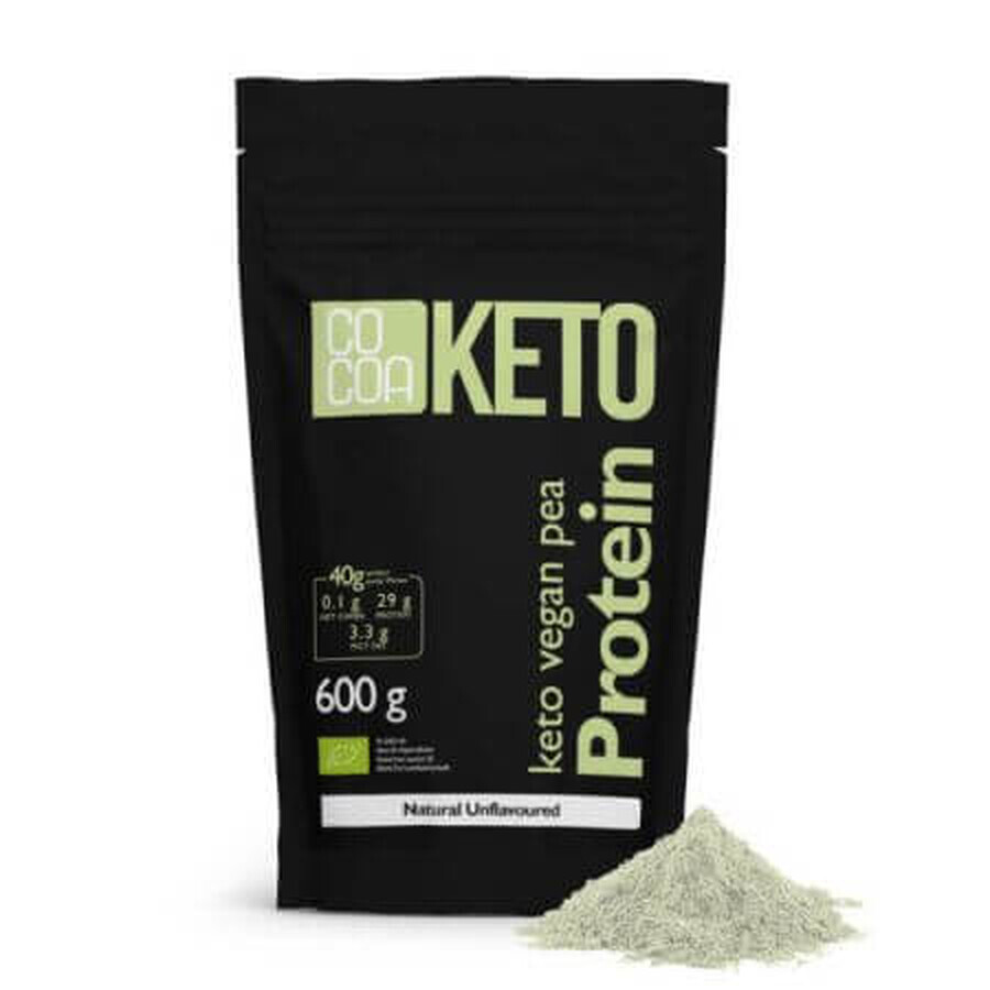 Biologisch Keto Erwteneiwitpoeder, 600 g, Cacao