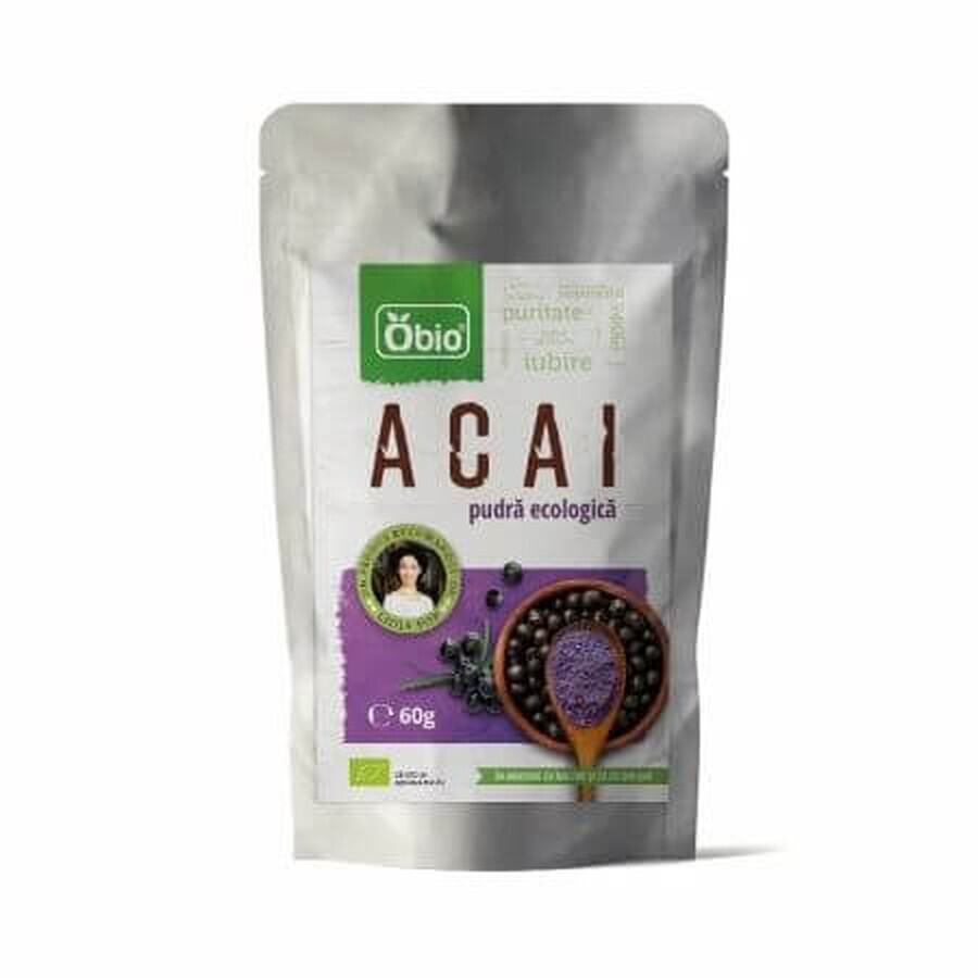 Biologisch açaipoeder, 60 g, Obio