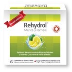 Rehydrol cu aroma de Menta si Lamaie, 20+10 comprimate efervescente, MBA Pharma