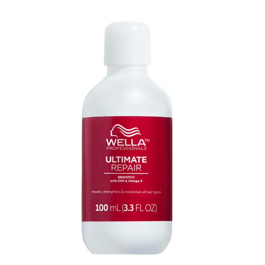 Sampon cu AHA si Omega 9 pentru par deteriorat Ultimate Repair, 100ml, Wella Professionals