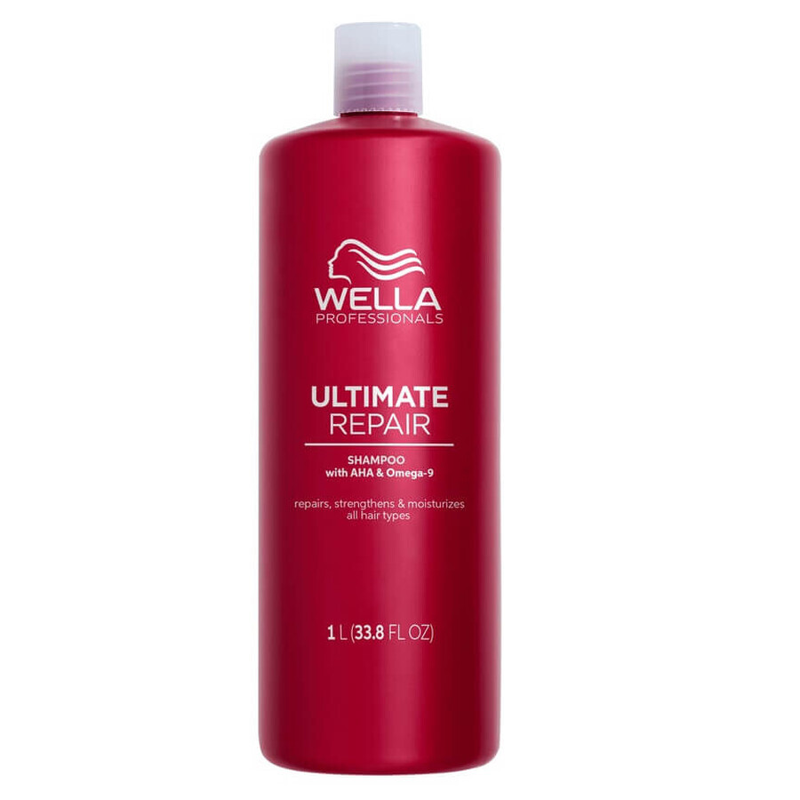 Shampooing avec AHA et Omega 9 pour cheveux abîmés Ultimate Repair, 1litre, Wella Professionals