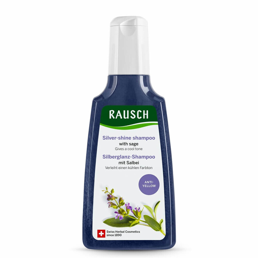 Shampoo per capelli biondi o grigi alla salvia Silver-Shine, 200 ml, Rausch