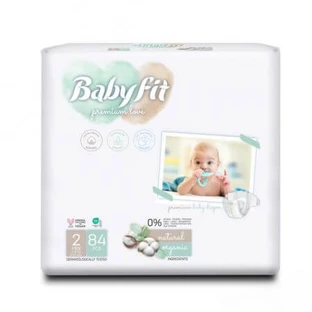 Pieluszki Bio Jumbo Mini, Nr 2, 3-6 kg, 84 sztuki, Babyfit